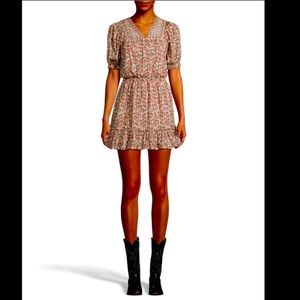 Nicole Miller Partridge Stripe Embroidered Dress